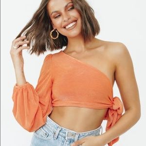NWT Verge Girl One Sleeve top